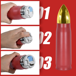 Vente en gros de gourdes isothermes en acier inoxydable à double paroi de 17 oz et 32 oz, forme de balle, avec couvercle, écologiques - Product Image 3