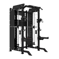 POWERMAN Twister Arm Exerciseur Multi Fonctionnel Smith Machine Power Rack Câble Crossover Tout-en-un Home Gym