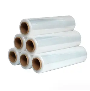 chinese plastic film clear jumbo mini lldpe pallet wrap stretch wrapping film roll stretch film