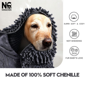 Toalla Absorbente Ultra Gruesa de Chenilla para Mascotas, para Uso Post-Baño y Limpieza Diaria, Lavable a Máquina, Conveniente y Sin Preocupaciones - Product Image 2