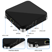 ATSC 3,0 Android TV box Receptor de canales de TV en vivo gratis decodificador digital 4K ATSC H265 4K HD Smart TV box