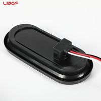 Feu arrière ovale LED étanche LIWOF 6 pouces, certifié DOT, pour remorque et camion, avec fonctions d'arrêt, de clignotement et de feux arrière