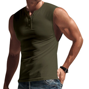 Débardeur de basket-ball pour hommes et jeunes, été 2023, en polyester tricoté respirant, grande taille, col rond, boutonné, <span class=keywords><strong>sans</strong></span> manches - Product Image 4