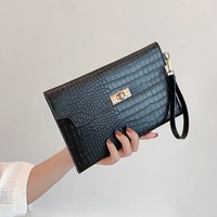 Sac à main carré décontracté en PU motif alligator, style européen tendance pour femme, collection automne-hiver 2026, vente en gros