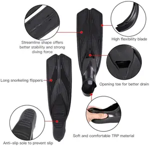 Custom Spearfishing Foot Pockets Professional Adult Carbon Fiber Training Long Diving Freediving Fins