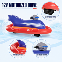 Bateau gonflable motorisé pour enfants 12V avec commande par bouton-poussoir, personnalisable OEM