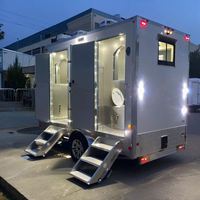 Mini caravane teardrop 4x4 tout-terrain, camping-car à vélo, panneau ultraléger, remorque extensible pour le voyage en plein air avec salle de bain, toilettes, douche à vendre