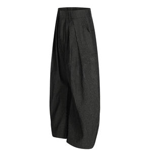 Pantaloni Casual Stile Americano Vintage a Righe con Design Plissettato, Taglio Dritto e Ampio per <span class=keywords><strong>Uomo</strong></span> e <span class=keywords><strong>Donna</strong></span> - Product Image 4