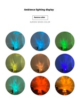 Projecteur d'aurore boréale à 16 couleurs changeantes, fonctionnant sur piles, lampe cube d'ambiance nocturne pour chambre à coucher et salon