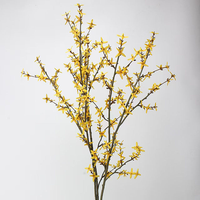 Branches de forsythia artificielles faites à la main, fleurs jaunes au toucher réel, décoration de mariage pour mariage printanier, Pâques, Noël