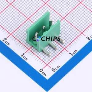 MXHT396R-3.96-03P-GN01-Cu-A Plug-in Terminal Block Bent Lead Through Hole,P=3.96mm Board-to-Board / Socket - Open 1x3P 3.96mm - Product Image 1