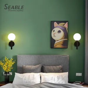 Luz de pared LED de cristal para Interior, decoración para dormitorio y hogar, moderna, Seable