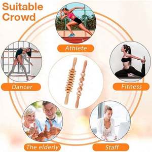 Mairun MT01 2023 Outils de massage personnel, bâton de massage pour le cou, ensemble de rouleaux de massage en bois pour le corps, outil de thérapie de massage anti-cellulite - Product Image 6