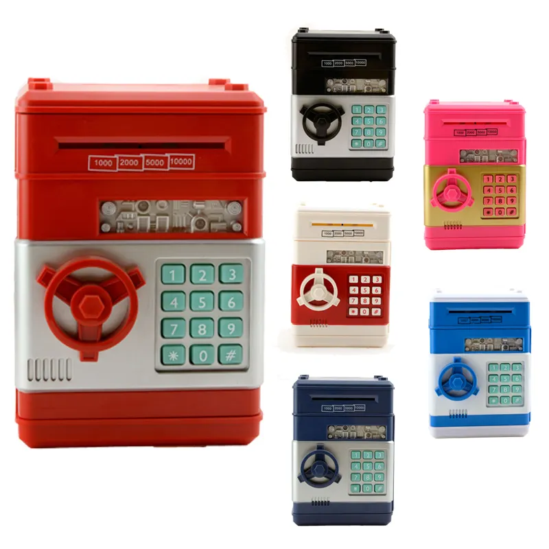 बच्चों प्लास्टिक सूअर का बच्चा बैंकों इलेक्ट्रॉनिक सुरक्षित पैसे का सिक्का बैंक पासवर्ड बॉक्स खिलौना बच्चों के लिए