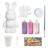24-Color 60ml Peinture acrylique Verser Fluide Art Set Violent Bear sur Mixed High Flow Paper Box Craft Product