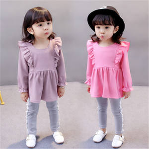 Ropa de Algodón para Bebés Niñas, Diseño Moderno, Leggings y Camisa de Fabricante Chino - Product Image 1