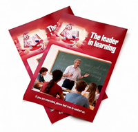 Service d'impression de brochures personnalisées, dépliant plié, couleur unie, écologique, prix bas, simple, promotionnel, publicitaire, marketing
