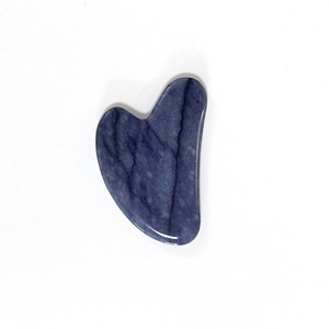 Herramientas de masaje de piedra de aventurina azul, rodillo facial para lifting facial para mujeres, set de Guasha - Product Image 3