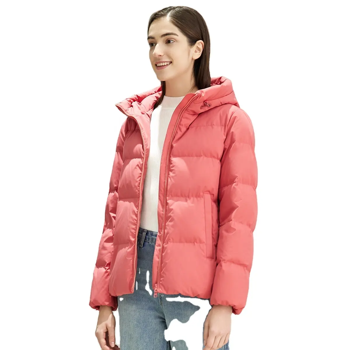 Hajotrawa Boy Girl Vogue Puffer Zip-Front Padded Fleece Hooded Parka Jacket Coat 