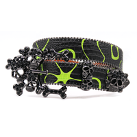 Ceintures en PU cloutées avec boucle élastique GG, style streetwear, logo personnalisé, personnalisation punk Renaissance, chaîne en strass, vente en gros, BB Y2k