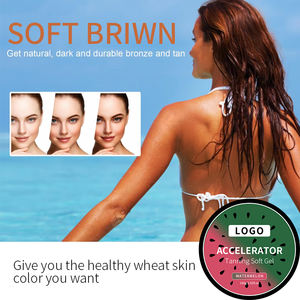 Gel Autobronzant Extérieur Accélérateur de Bronzage Sans Soleil Pastèque Peau Foncée pour Solarium Bronzant Corporel Marque Privée Extrême Végan - Product Image 3