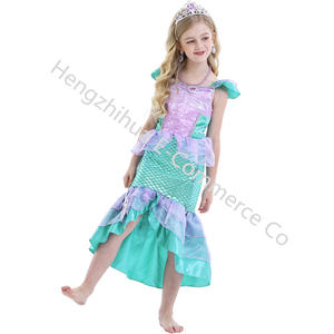 Mayorista Niñas Princesa <span class=keywords><strong>Sirenita</strong></span> Vestir <span class=keywords><strong>Disfraz</strong></span> Con Accesorios Dibujos Animados Princesa Halloween Pez Reina Fiesta Cosplay - Product Image 2