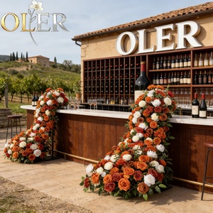 Chemin <span class=keywords><strong>de</strong></span> table OLER en roses ivoire, effet naturel, haute qualité, pour mariage et fête, décoration <span class=keywords><strong>de</strong></span> mariage - Product Image 1