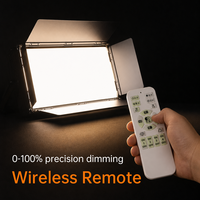 KAZHI Bi-100W Panneau lumineux LED pour photographie et vidéo, éclairage de studio, intensité réglable, pour diffusion en direct, maquillage et équipement photographique