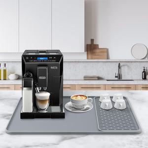Grand plateau d'égouttage 2 en 1 <span class=keywords><strong>Tapis</strong></span> de café en silicone <span class=keywords><strong>Tapis</strong></span> de table <span class=keywords><strong>isolant</strong></span> <span class=keywords><strong>thermique</strong></span> antidérapant avec coussin de séchage pour tasses à café - Product Image 1