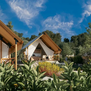 Китайский производитель, Роскошные водонепроницаемые холщовые палатки для сафари, стальной каркас для отеля, курортного отеля, уличные глэмпинговые палатки - Product Image 3