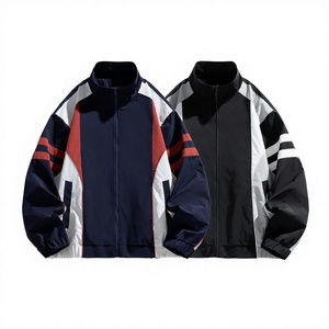 Blouson universitaire unisexe en polyester uni, élégant, avec impression de haute qualité par transfert thermique, logo personnalisé sur le devant, fermeture éclair, respirant - Product Image 3