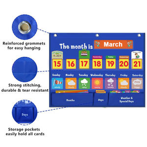 Calendario Semanal Educativo para Niños, Tabla de Bolsillo para el Aula, Preescolar, Tarjetas de Enseñanza para el Hogar, Planificador Semanal - Product Image 2