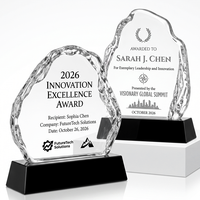 Trophée en cristal iceberg haut de gamme, 5 styles disponibles, grande surface de gravure, récompense pour événements sportifs et reconnaissance d'entreprise