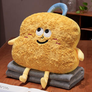 เบาะรองนั่งรูปอาหารสุดน่ารักวัสดุขนนุ่มที่มีการแสดงออกถึงความสนุกสนานหมอนตกแต่งสำหรับเวลาเล่นของเด็ก - Product Image 4