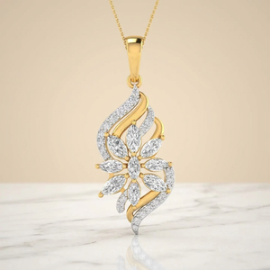 Collar con Colgante Floral de Plata y Moissanita, con Brillantes Piedras en Forma de Flor y Cadena Fina para Mujer, Joyería Elegante y Moderna, Nuevo - Product Image 3