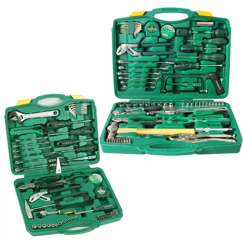 Professional mechanic hand tools set 80pcs 62pcs bike car repairing 1/4" 1/2" Dr.Socket wrench spanner tool set Kit