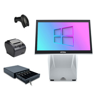 Printer bawaan 15.6 inci register tunai semua dalam satu windows touch