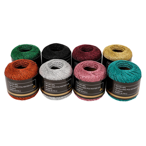 Cordon métallique argenté doré de 2mm, fil rond étincelant pour ornements de Noël, fil tressé à la main pour décoration de cadeaux. - Product Image 1