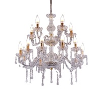 Lustre en cristal LED alimenté par courant alternatif de haute qualité lumières de mariage élégantes pour les décorations de salles et de rituels de cérémonie