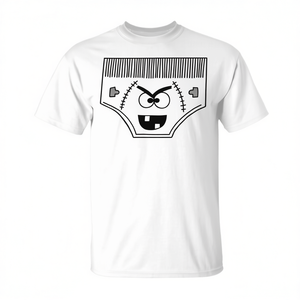 T-shirt de costume d'underwear effrayant pour adulte unisexe blanc - Product Image 2