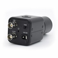 Microscope industriel avec caméra, support d'objectif à iris automatique, monture C, pour la réparation de circuits imprimés