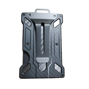 Newest Model Custom Logo Carbon Fiber Aluminum Slim Business Credit Card Holder RFID Money Clips <strong>Wallet</strong> <strong>for</strong> <strong>Man</strong> With ID Slot - Product Image 1