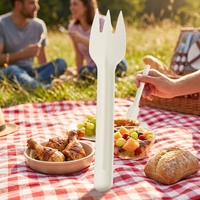 Ensemble de couverts jetables pour mariage, ensemble de fourchettes en bagasse pour fête, ensemble de fourchettes jetables de poche pour anniversaire, fourchettes en papier pour table