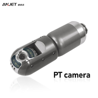 Amjet DrainEye-Mine Tête rotative à 360 degrés Caméra d'imagerie d'égout de pipeline de 100m Écran HD de 13 pouces Sonde 512Hz avec localisateur