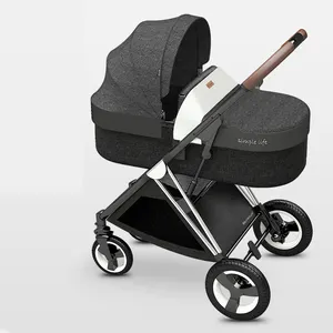 China foldable 3 in 1 luxury baby car seat stroller high landscape pousette bebe prams walker pushchair for wholesale