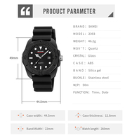 SKMEI 2393 Personalidad de moda simple ligero y estilo deportivo casual versátil uso diario reloj de cuarzo unisex