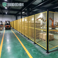 Pagar Pengaman Robot Baja Karbon Rendah dengan Panel Jaring Las untuk Area Keamanan Mesin CNC dan Akses serta Perlindungan Peralatan yang Mudah