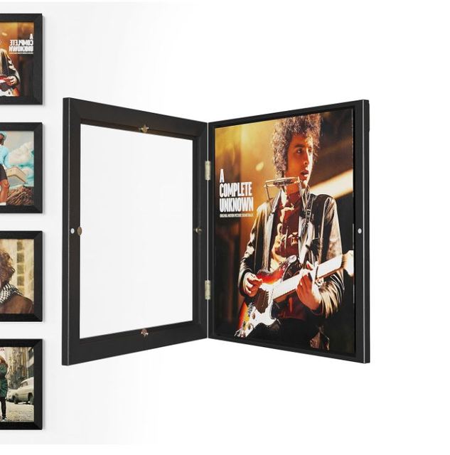 Custom 4 Pack Wooden Vinyl Record Frame Wall-Mounted Vinyl Record Display Frame Album Frames for 12x12 Inch LP Album Cover