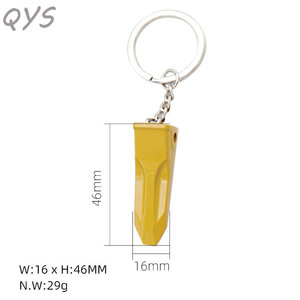 QYS <b>Custom</b> Logo 3D Zinc Alloy Excavator Bucket Carabiner Keychain UV Printed Metal <b>Key</b> <b>Ring</b> Promotional Gift - Product Image 2
