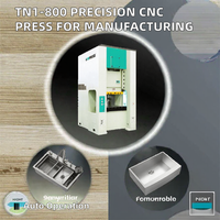Machine de poinçonnage pneumatique CNC entièrement automatique pour feuilles d'aluminium jetables 200T, avec moteur à roulement et pompe, modèle HIPRESS TH1-200, économique